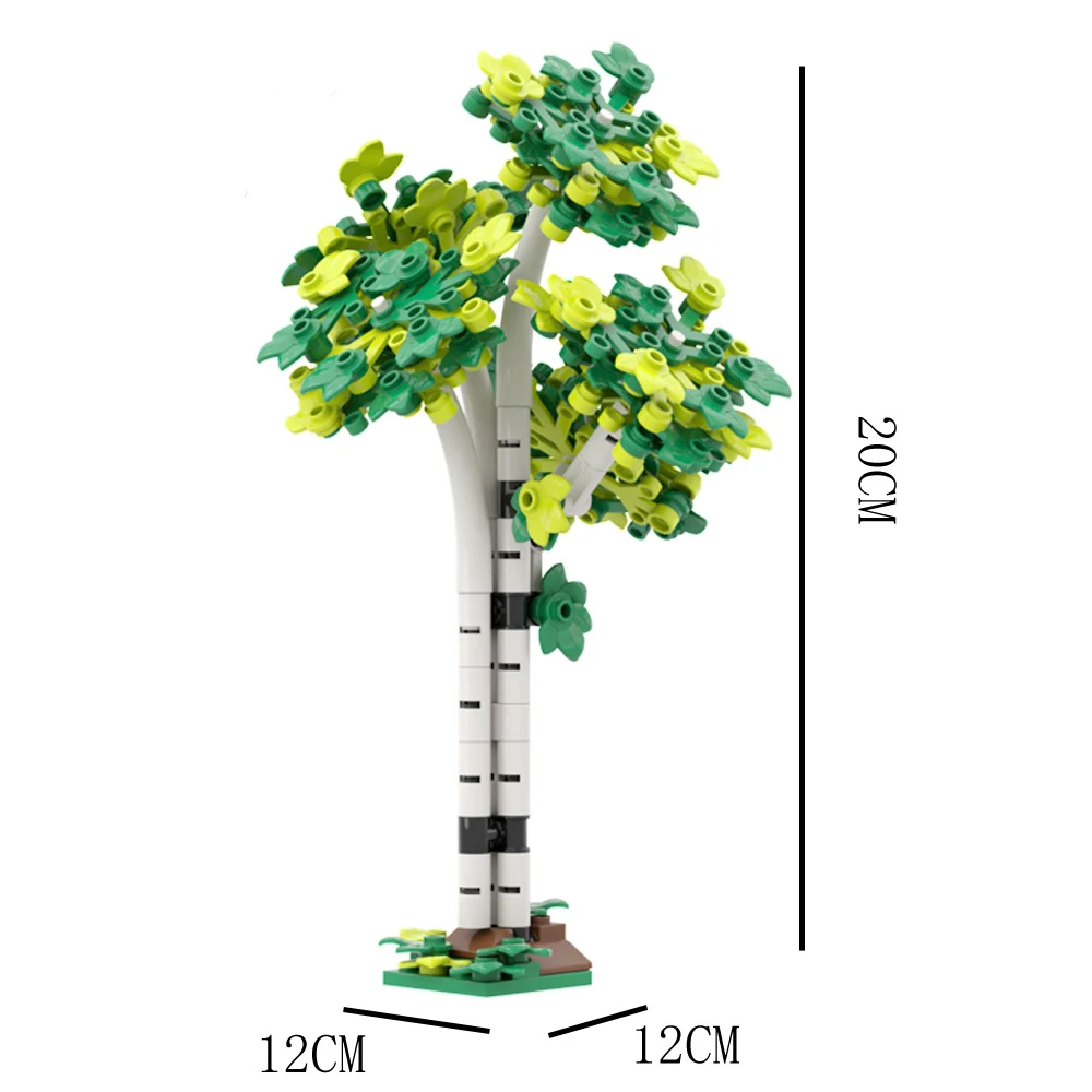 MOC Stadt Straße Szene Anlage Modell Sets Wald Montieren Baustein Park Dschungel Montieren Ziegel Spielzeug – Detail 3