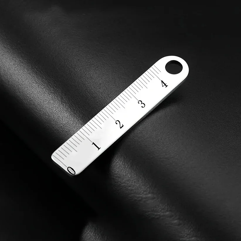 Portable Mini Ruler with Keychain Measuring Tool Office School Supplies