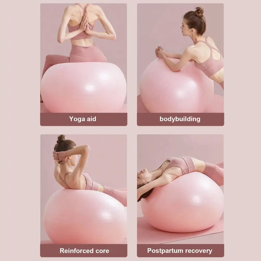 Yoga Stability Ball Fitness Balance Ball Anti-slip Yoga Set with Air Pump for Physical Therapy Fitness for Home Kids