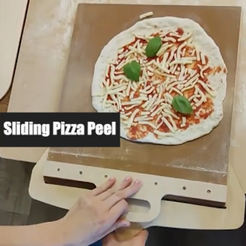 US Sliding Pizza Peel Shovel Pizza Spatula Paddle Pala Pizza Peel