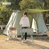 Barbecue home grill outdoor charcoal grill  integrated pot hot pot barbecue grill skewer 6