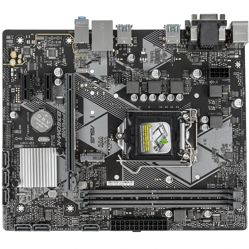 Материнская плата Asus PRIME B360M-K Soc-1151v2 Intel B360 2xDDR4 mATX AC`97 8ch(7.1) GbLAN+VGA+DVI | Компьютеры и