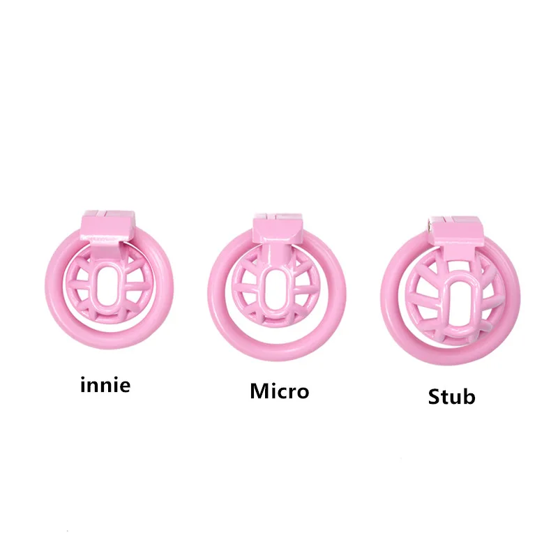 Penis Chastity Cage Chastity Lock Sex Toy Penis Cock Ring Male Chastity Device Positive / ​Negative with 4 Cock Rings Super Small Cock Cage for Men Gay Sex Toys