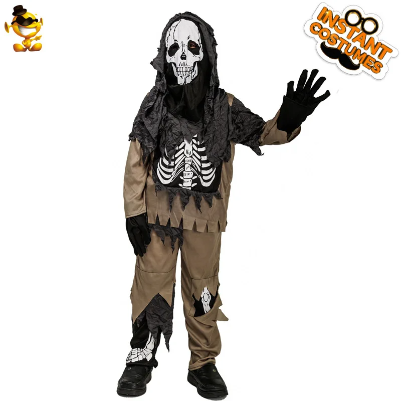 Skeleton Halloween Costumes for Children, Party Dresses, Masked Ball Suit, Skull Cosplay Costumes, Stage Performance Suits