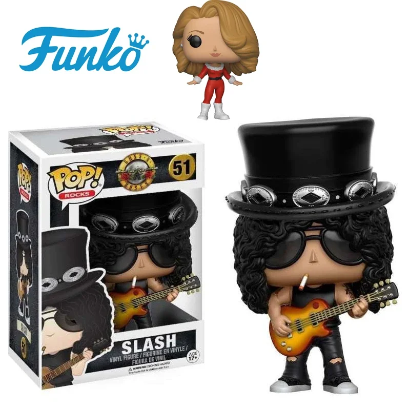 thumbnail image 1 of Figura de vinilo Funko POP Rocks Band Guitarist Slash #51 Curly MARIAN CAREY 85# Figuras de acción Juguetes para niños, 1 of 5