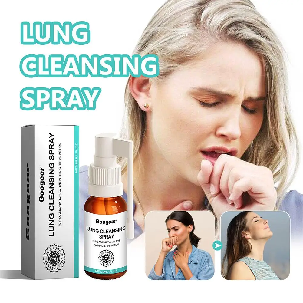 30ml Herbal Lung Cleanse Spray Smoking Sore Treatment Throat Relief Oral Care Mist herbal oral spray smoking cessation spray