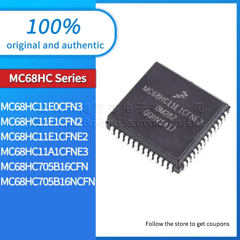 Oryginalny MC68HC11E0CFN3 MC68HC11E1CFN2 MC68HC11E1CFNE2 MC68HC11A1CFNE3 MC68HC705B16CFN MC68HC705B16NCFN PLCC-52 układ scalony