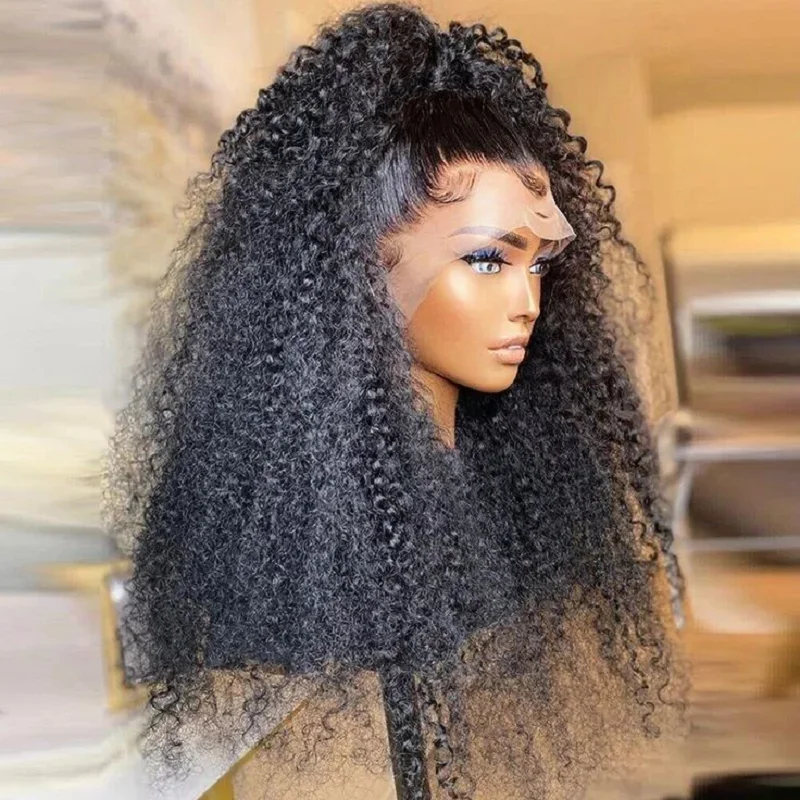 

180Density Soft 26'' Black Lase Front Hair Wig Giueiess Baby Hair Preplucked Heat Resistant Natural Black For Black Women Daily