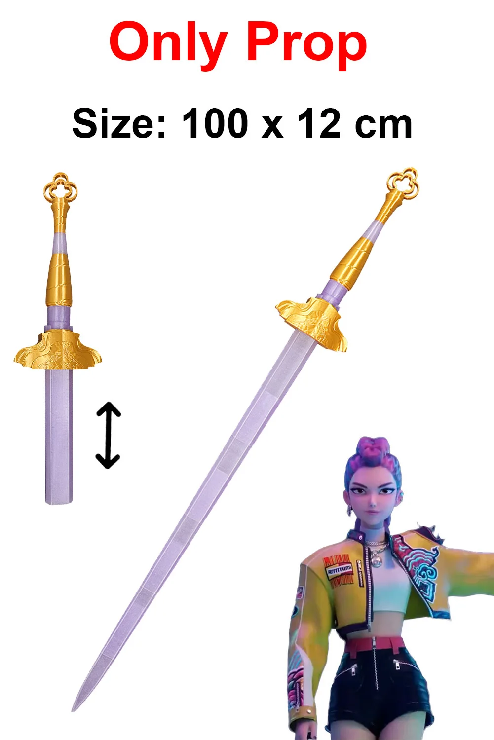 Rumi's Sword Cosplay Waffen - Kpop Demon Hunters 3 Messer Set In Lila