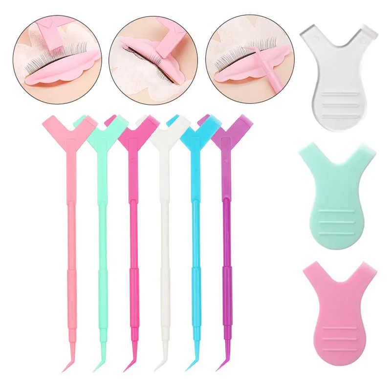Eyelash Curler Eyelash Accessories 10Pcs Plastic Perm Eyelash Wand Eyelash Lifting Curler Kit