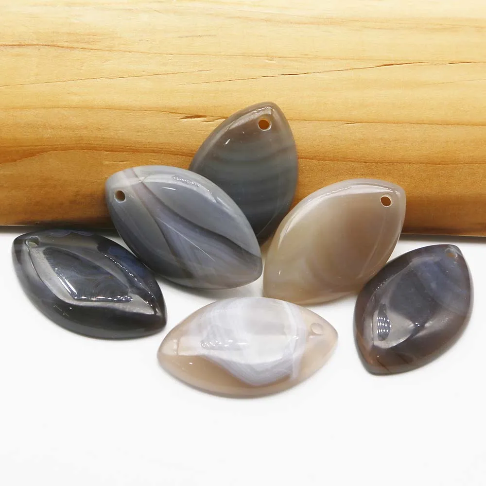 

Natural Lime Agate Single Hole Horse Eye Necklace Pendants Earrings Jewelry Accessories Charms Gift Wholesale 6Pcs Free Shipping