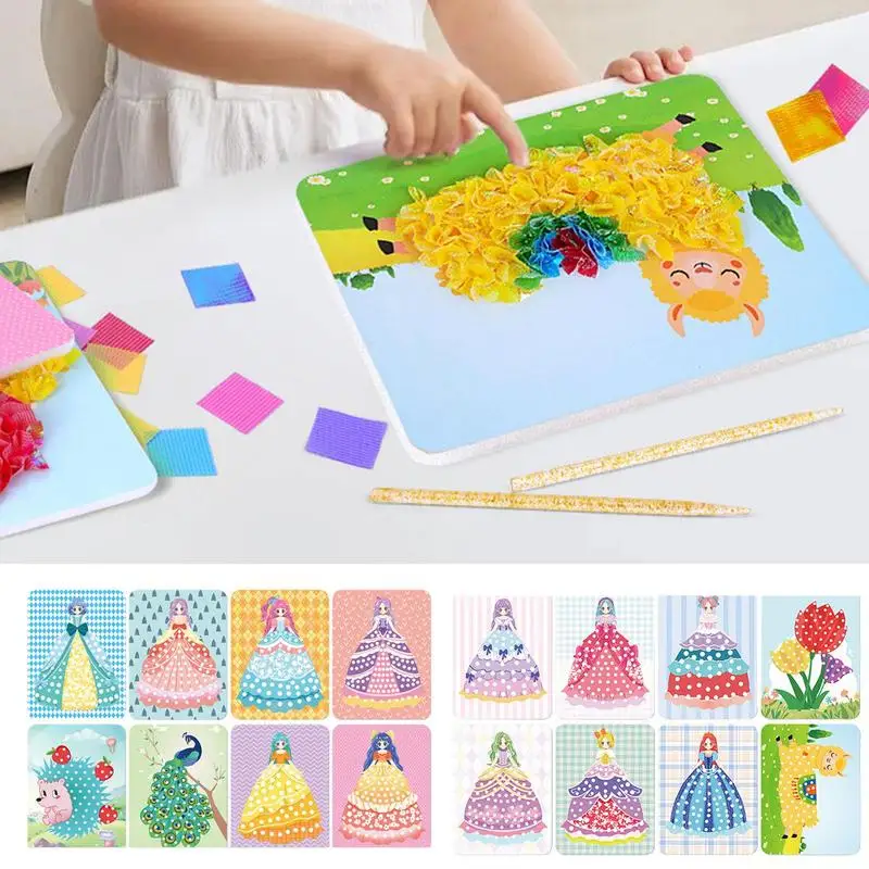 

Poke Art Kits Drawing Dress Up Stickers Book DIY Paint Girls ToysArt Activity Book Poke Craft Kit Princess Poke Fun 2023