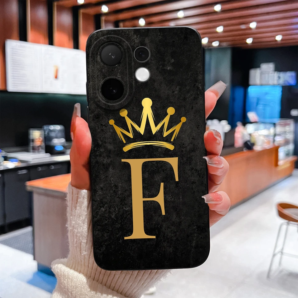 Luxe Alphabet Soft Silicone Anti-Drop Phone Case - Full Coverage