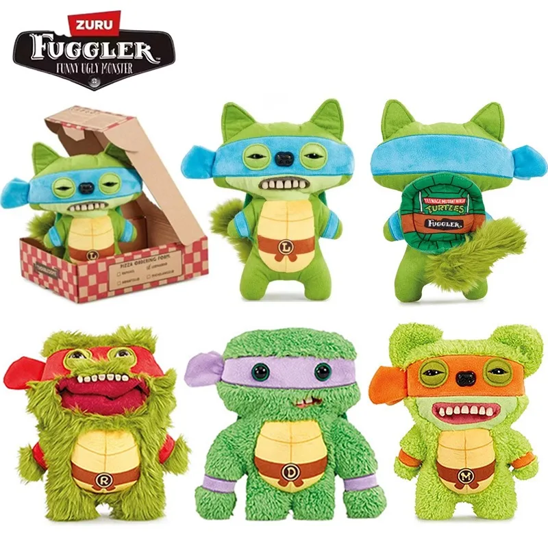 Fuggler Soft Plush Doll Teenage Mutant Ninja Turtles Ugly Cute Teeth Monster Toys Leonardo Cartoon Anime Figures Trend Xmas Gift