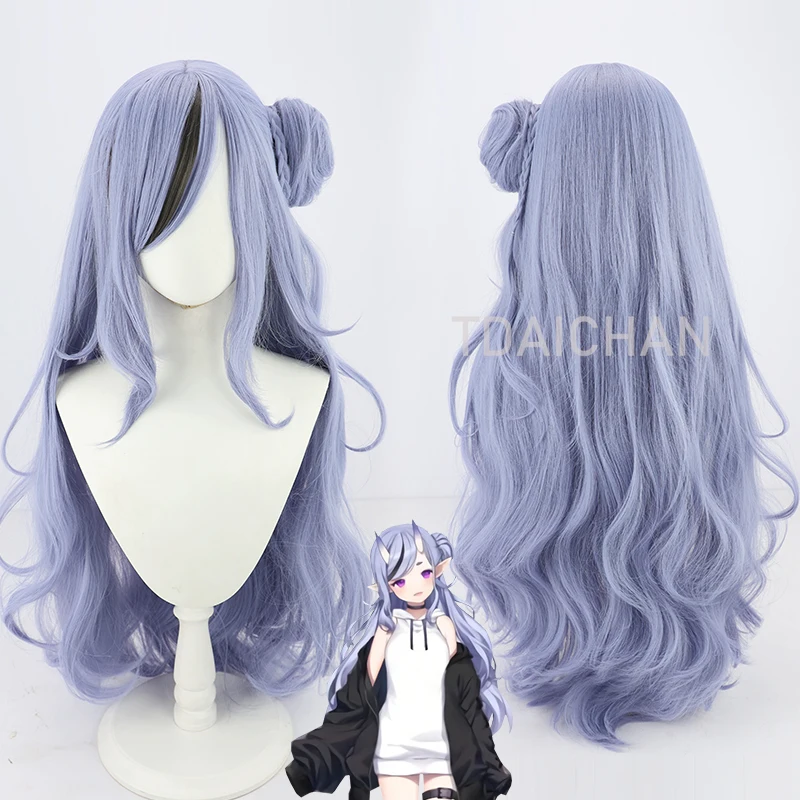 

VTuber Rindou Mikoto Cosplay Wig Bun 90cm Long Curly Hair NIJISANJI SEEDs YouTuber Role Play Headwear