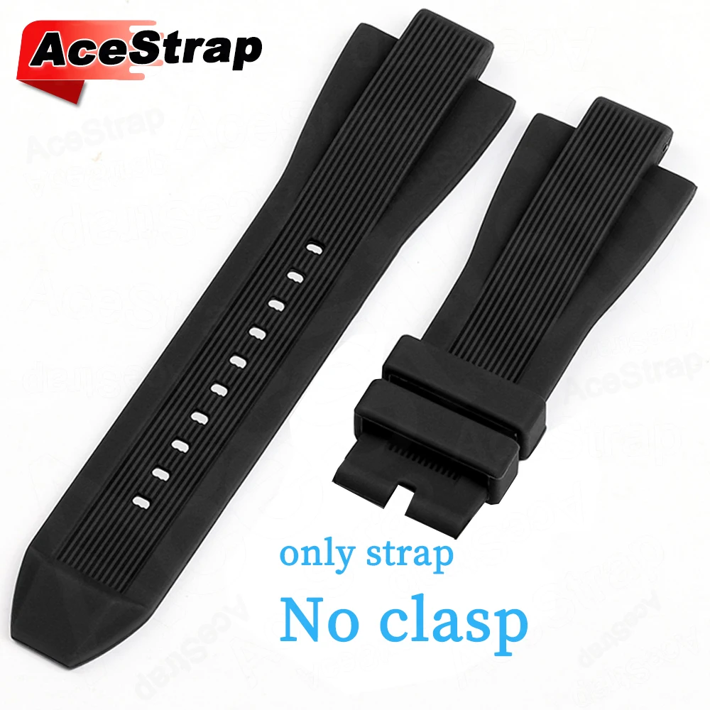 Silicone Convex End Watch Band - 13mm x 29mm Waterproof Wristband Accessories
