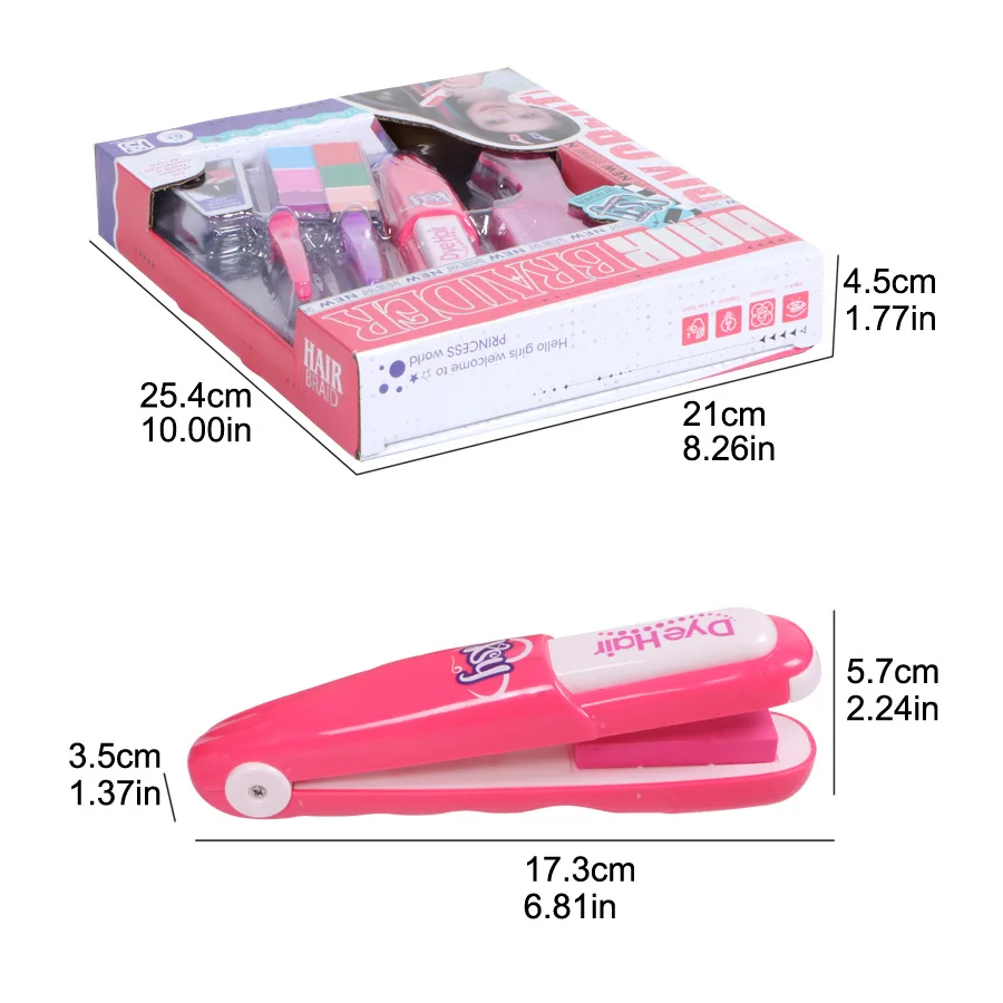 DIY Color Hair Stick Set Girl Toy Washable Hair Chalk Set Toy Temporary Bright Dyeing Chalk Comb Children's