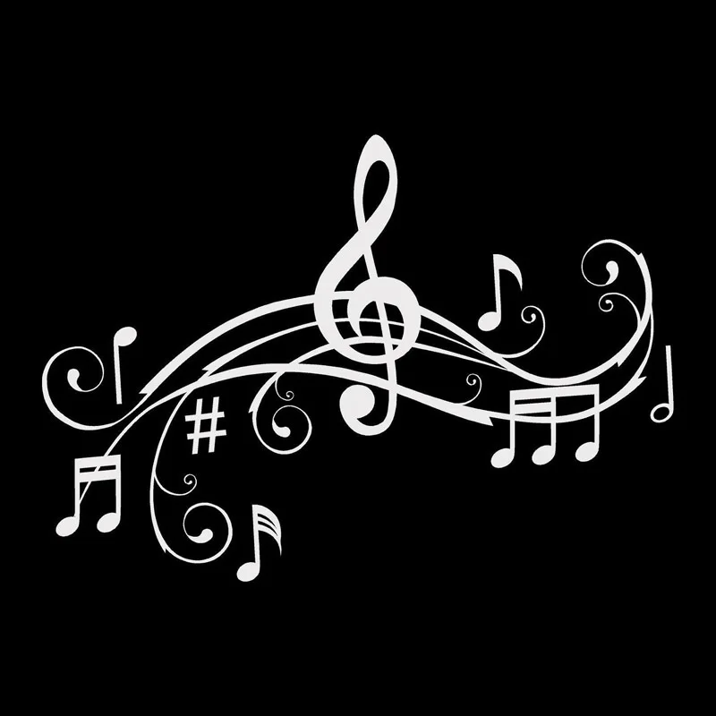 Рисунок 2 - Художественные стикеры в виде музыкальных нот