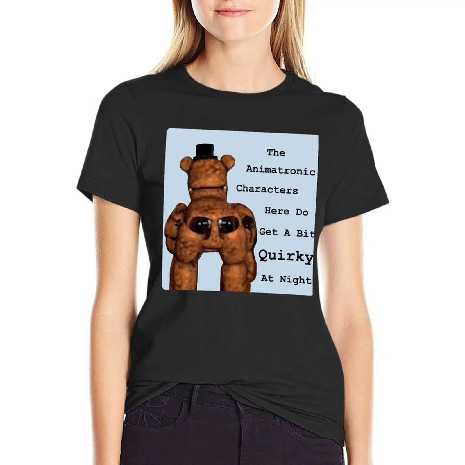 Quirky Animatronics T-Shirt Ariat Camicie Per Le Donne Vestiti Delle Donne Coreane Top Per Le Donne Moda Donna Camicetta 2024