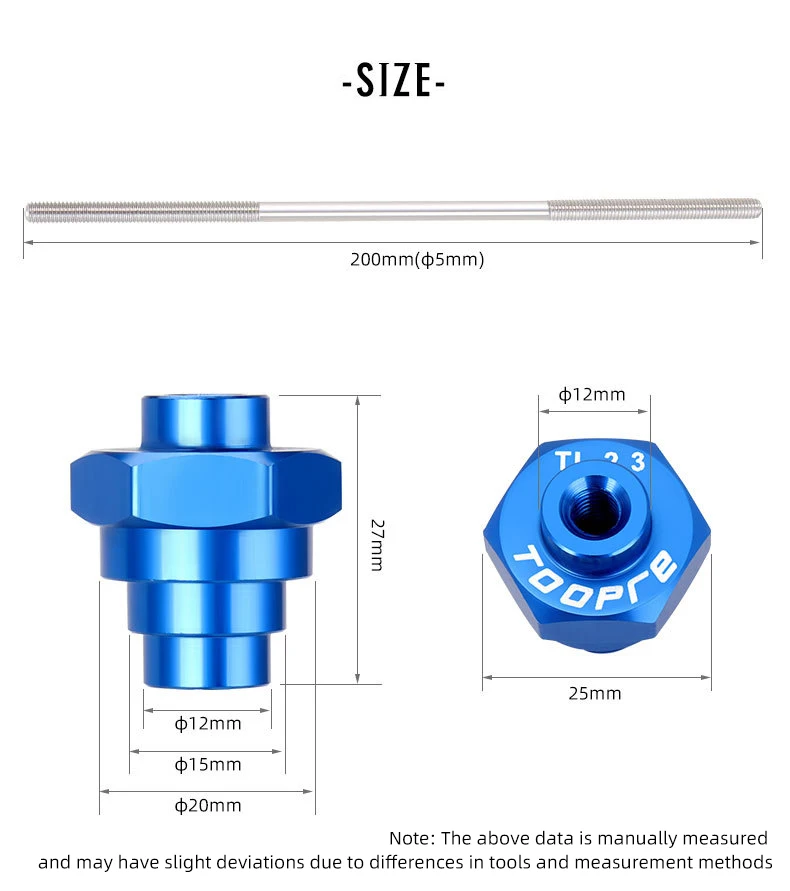 Enhanced Bicycle Hub Fixing Rod and Wheel Truing Adapter Tool