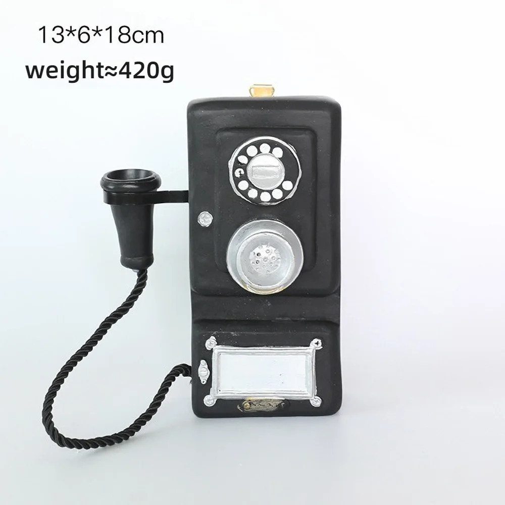 Vintage Wall-Mounted Telephone Sculpture - Antique-Style Home Decor, Unique Entryway Ornament, Distinctive Gift