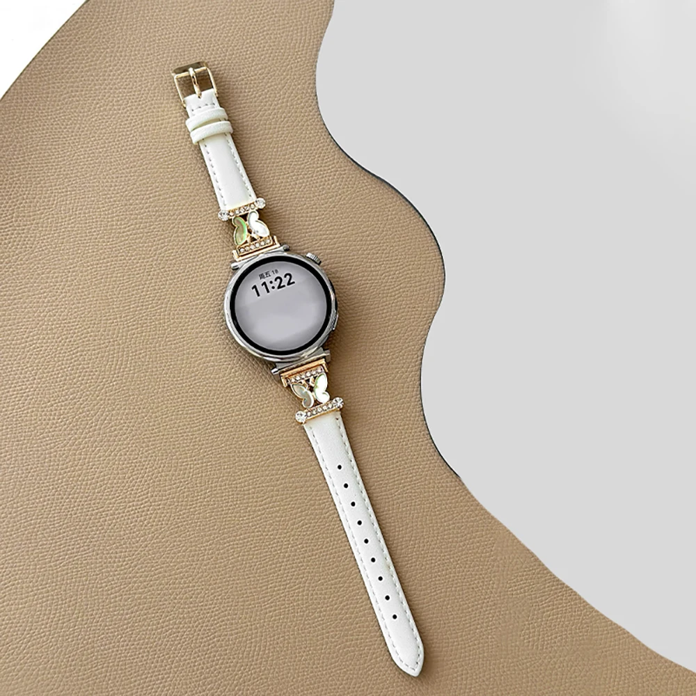 Korean Cute Colored Butterfly Leather Watch Strap – Stylish Girl Wrist Bracelet