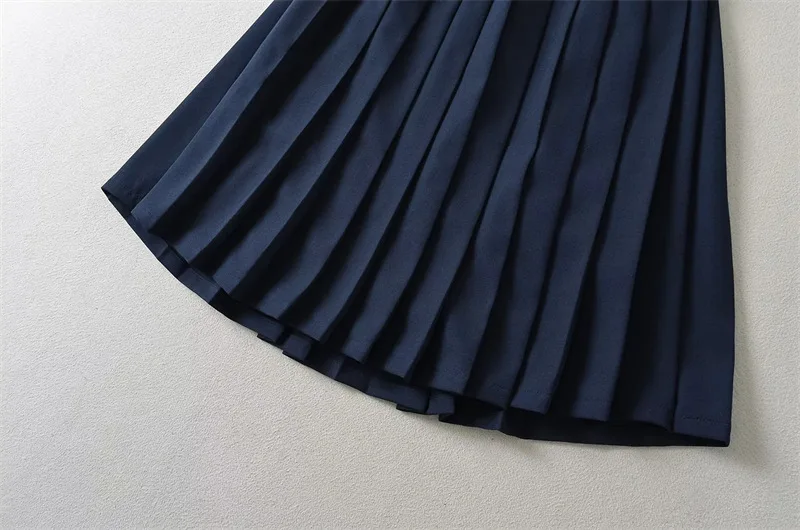 Women Drawstring Pleated Batavia Midi Skirt