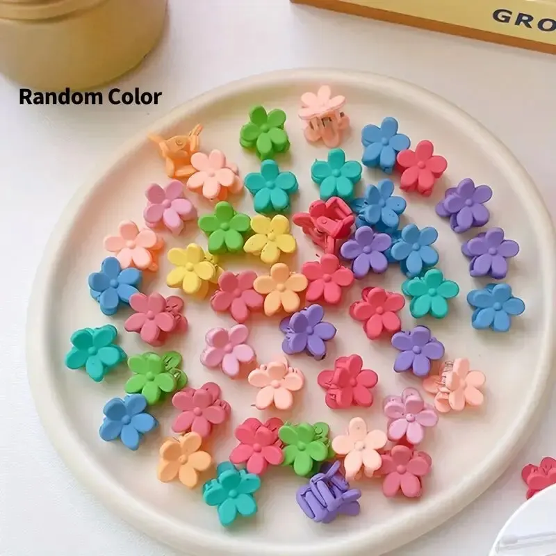 Hair Accessories 50pcs Minimalist Solid Hair Claw Mini Cute Banana Clip Cartoon Headwear Non Slip Hair Styling