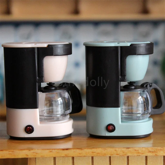 1PCS 1/6 Scale Cute Mini Coffee Machine Model Miniature Dollhouse Kitchen Cooking Utensils Accessories Toy 2
