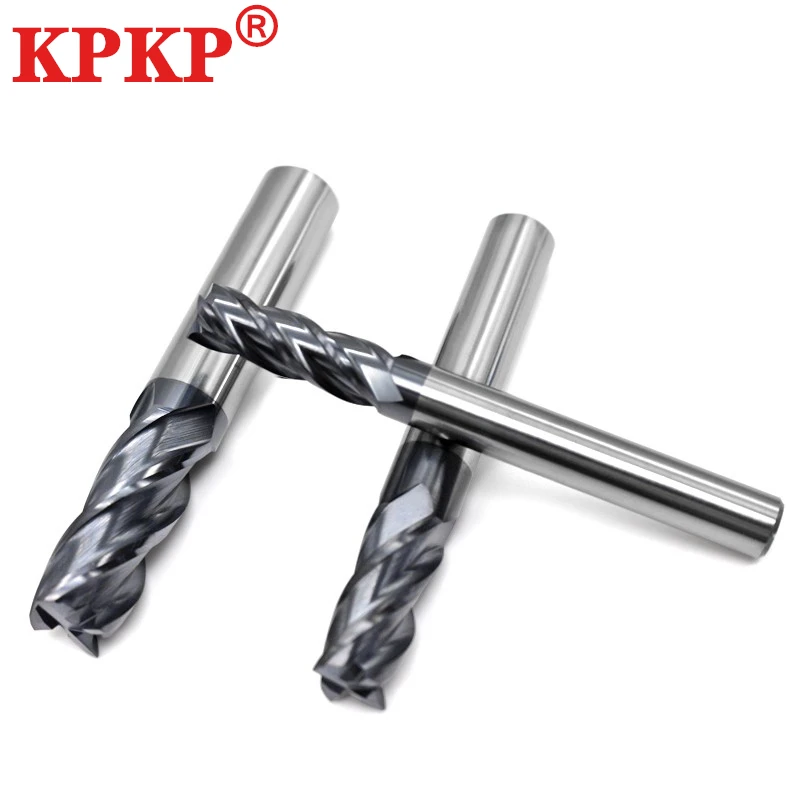 HRC50 4-Flute Nano Coating Tungsten Steel Carbide Face End Mill CNC Maching Tools Stainless Steel Milling Cutter 1-20mm