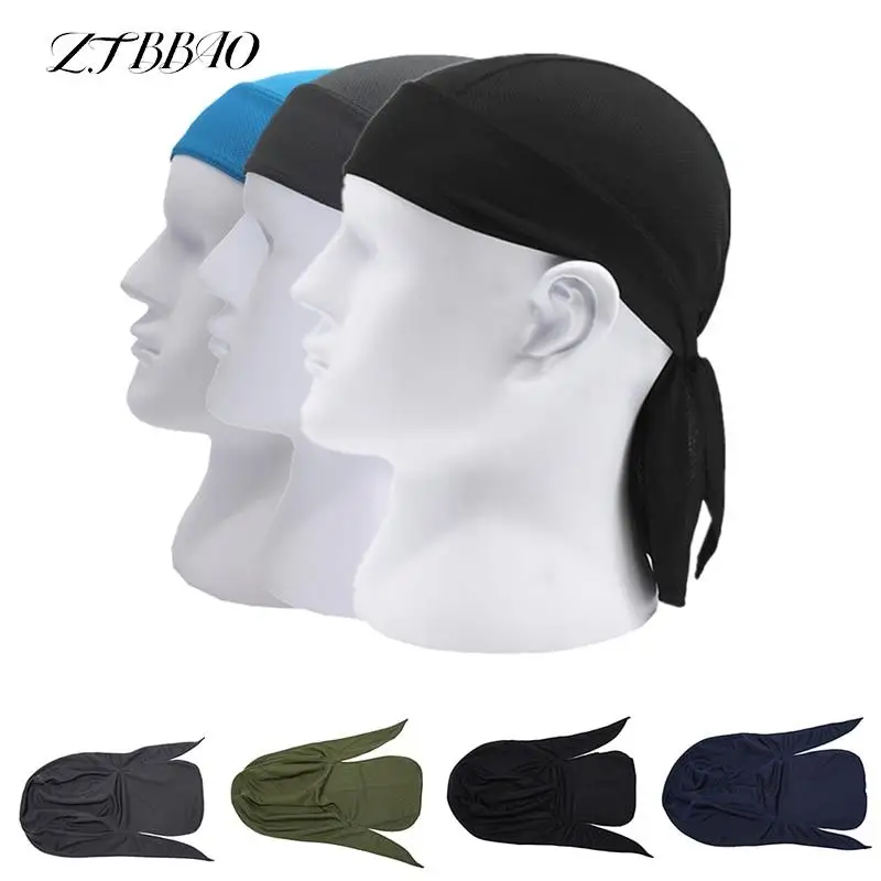 

1PCS Summer Quick Dry Pure Cycling Cap Men Running Riding Hood Headband Head Scarf Bandana Headscarf Pirate Hat