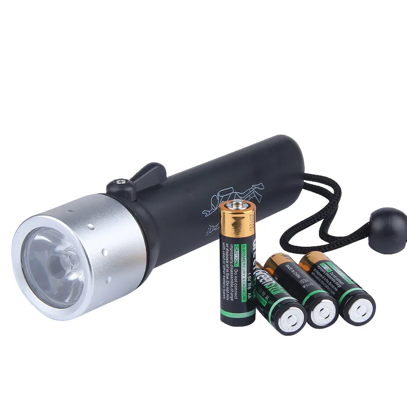LED Flashlight Diving Torch 2000lm 4*AA Battery Shock Resistant