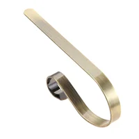 1pc Metal Bronze/Gold Christmas Stocking Holder Hanging Hooks Buckles Fireplace Mantel Self Adhesive Hanger for Party Ornament 2