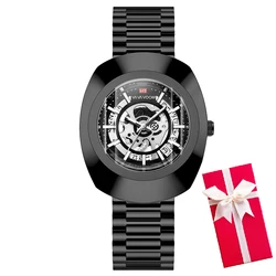 Luxury Gold Men's Quartz Wristwatch - Top Brand, Fashionable & Waterproof (Black with box)