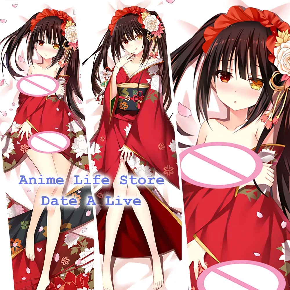 

Date A Live Tokisaki Kurumi Dakimakura Cartoon Soft Throw Pillow Case Hugging Anime Body Pillowcase Fullbody Print Pillow Cover