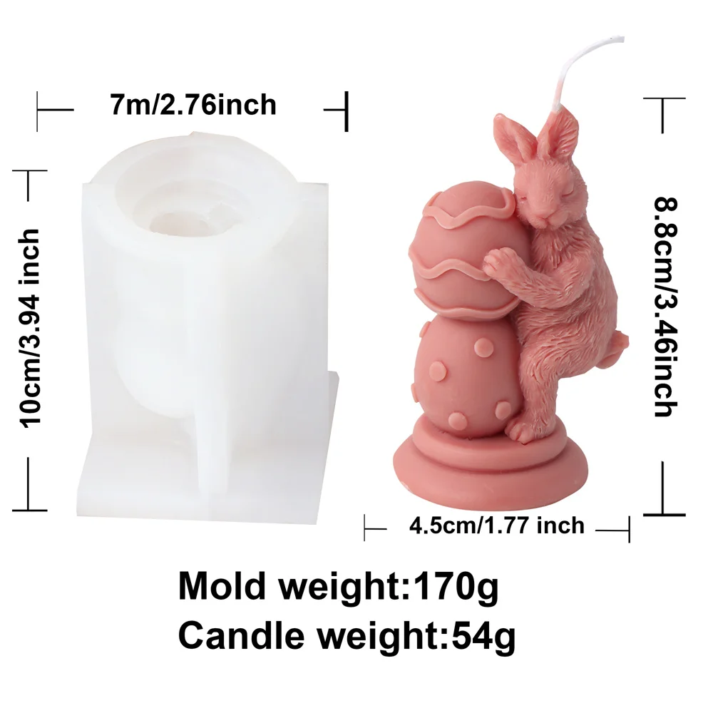 Resina 3d Molde De Silicona Para Conejos De Pascua - 6+1 Huevos, Ideal Para Chocolate, Caramelos O Repostería Molde Conejo Pascua