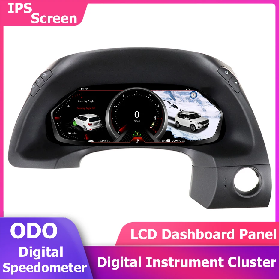 

Цифровой Виртуальный кластер в кабине 12,3 дюйма для Nissan патруль Y62 Infiniti QX80 2015-2019 спидометр на приборной панели