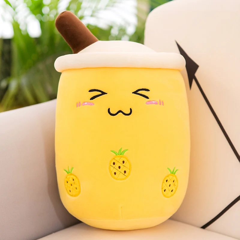 thumbnail image 1 of Boba Plushie Kawaii Room Decor Bubble Tea Plush Toy Stuffed Ice Cream Food Milk Tea Soft Hug Cushion Birthday Gift for Kids, 1 of 5