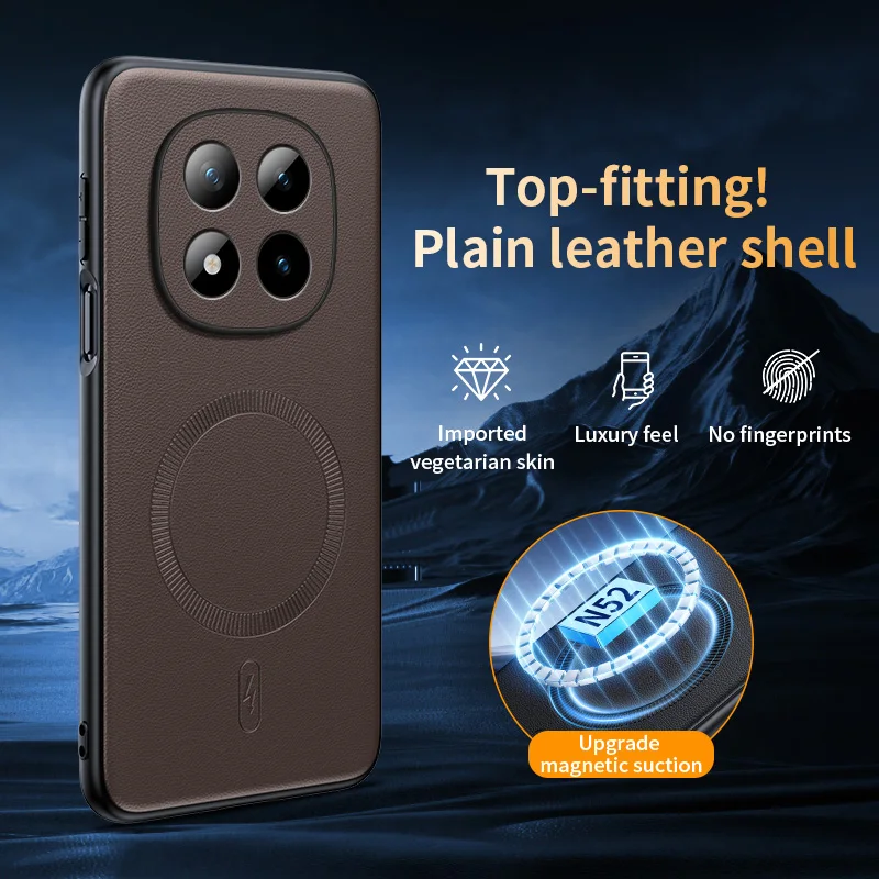 Luxury Magnetic Leather Shockproof Phone Case - Skin-Feel, Anti-Fall Cover