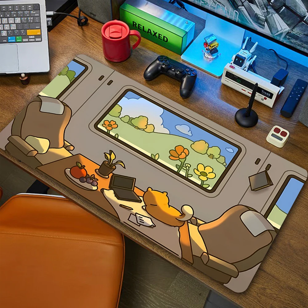 

Cute Dog Shiba Inu Mouse Pad Office Computer Desk Mat Table Large Lockedge Gamer Keyboard Laptop Non-slip Mats Gamer Mousepad