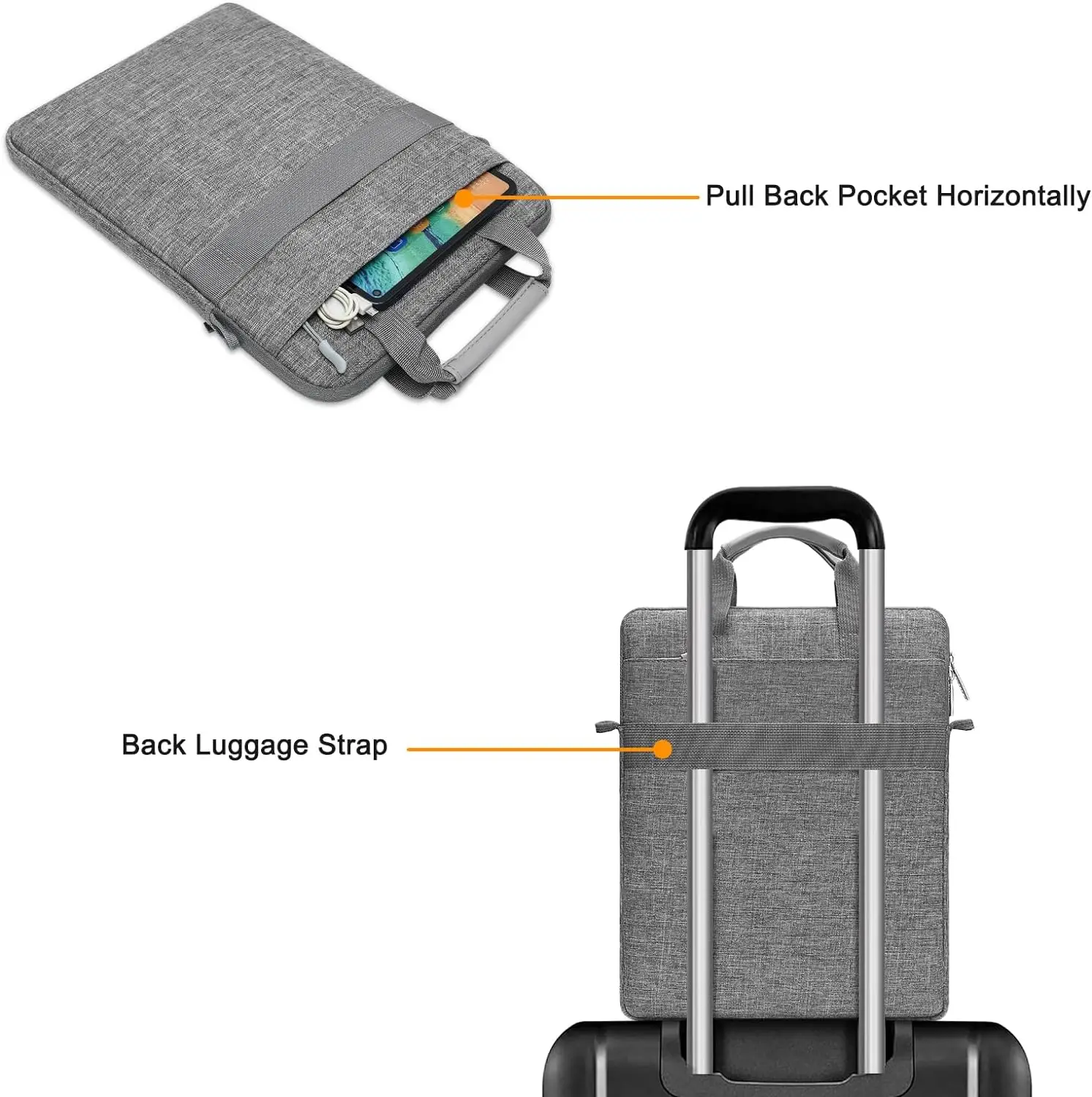Bolsa Vertical do Portátil para o Computador Bolsa de Ombro para Macbook Pro 14 A2992 A2918 A2779 A2442 hp Dell Estojo Portátil Lenovo - Imagem 6