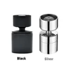 New Black 2 Mode Washbasin Faucet Nozzle 360° Rotary Splashback Faucet Aerator Kitchen Sink Pressurized Faucet Aerator Bubbler 2