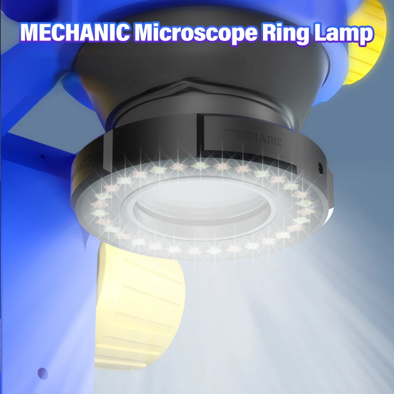 MECHANIC LS3 Microscope Ring Lamp 7W LED Light Source Tricolor Multi Level Ultra Brightness Adjustment Eye Protection Work lamps microscope lamp