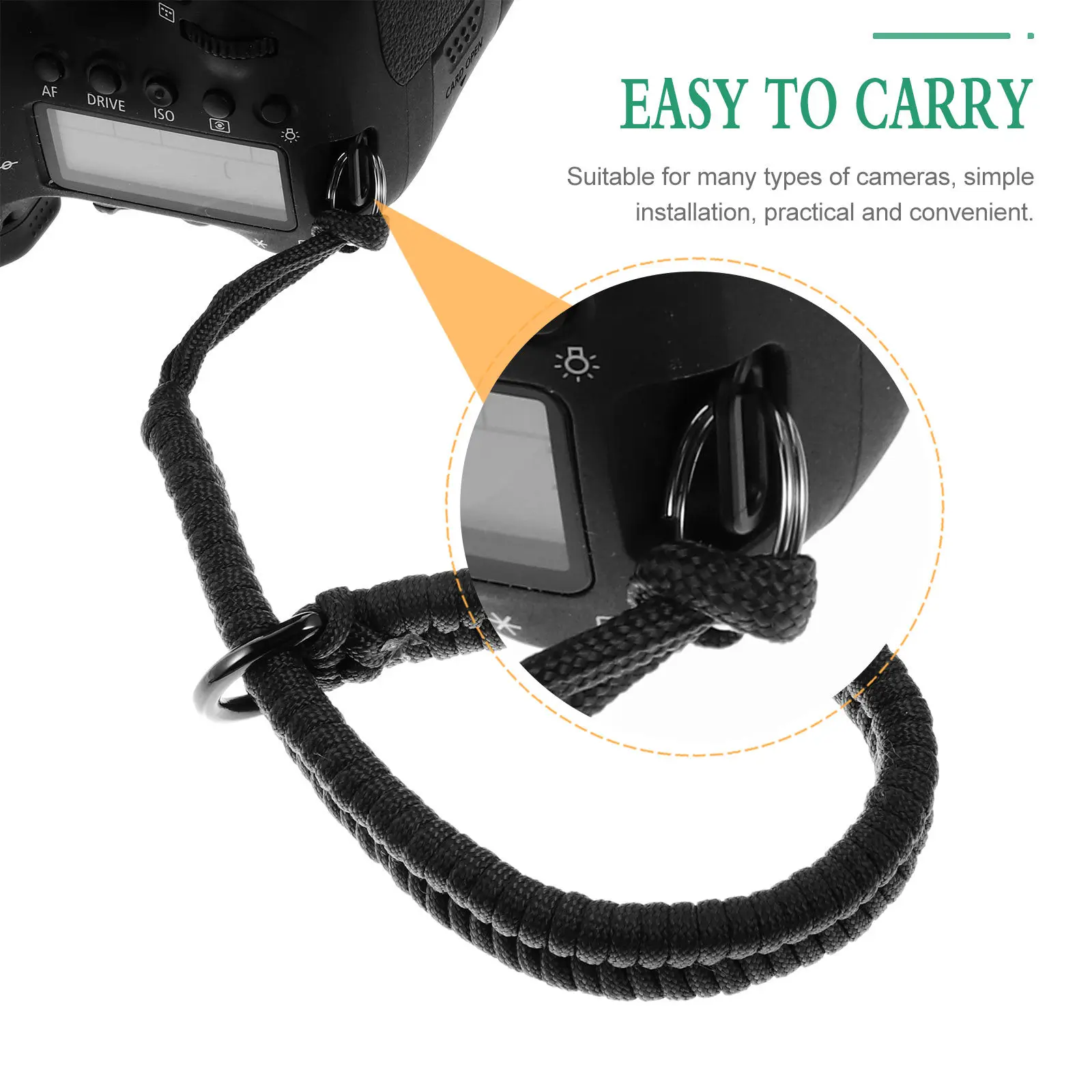 1Pcs 고밀도 나일론 스테인레스 스틸 카메라 손목 스트랩 Dslr 미러리스 디지털용 가볍고 편안한 안전 그립