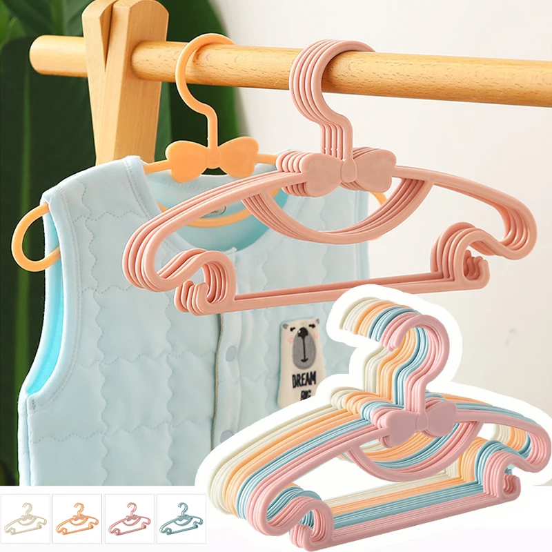

10pcs Baby Hangers,Cute Non-slip PP Drying Racks for Kids,Multifunctional Children Organizer Rack for Closet Wardrobe Storage
