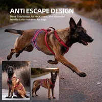 Escape-Proof Nylon Dog Harness with Handle Adjustable No-Pull Pet Harness for Medium Large Dogs Golden Retriever Husky Supplies 2