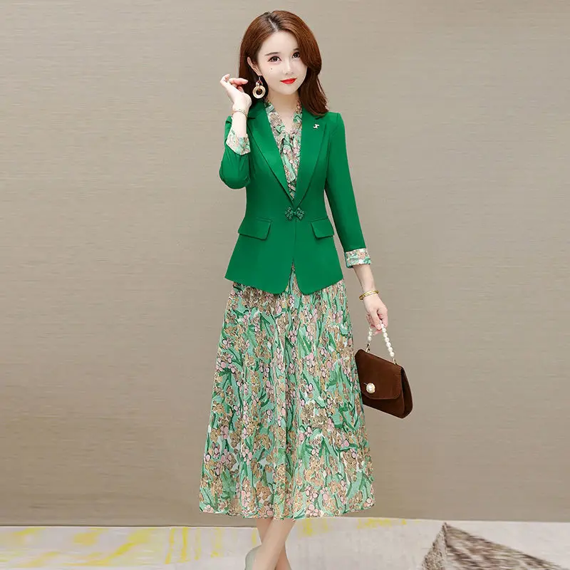2022 Summer New Korean Fashion Elegant Women's Dress Set Office Blazer Jacket Vintage Print Dress Two Piece Evening Dresses Set - AliExpress 200000345 2022 Summer New Korean Fashion Elegant Women's Dress Set Office Blazer Jacket Vintage Print Dress Two Piece Evening Dresses Set - AliExpress 200000345