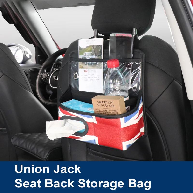 

Car Seat Back Storage Hanging Bag For M Coope r 1 J C W club F 54 F 55 F 56 F 60 Country R50/53/55/56/60/61 Accessories
