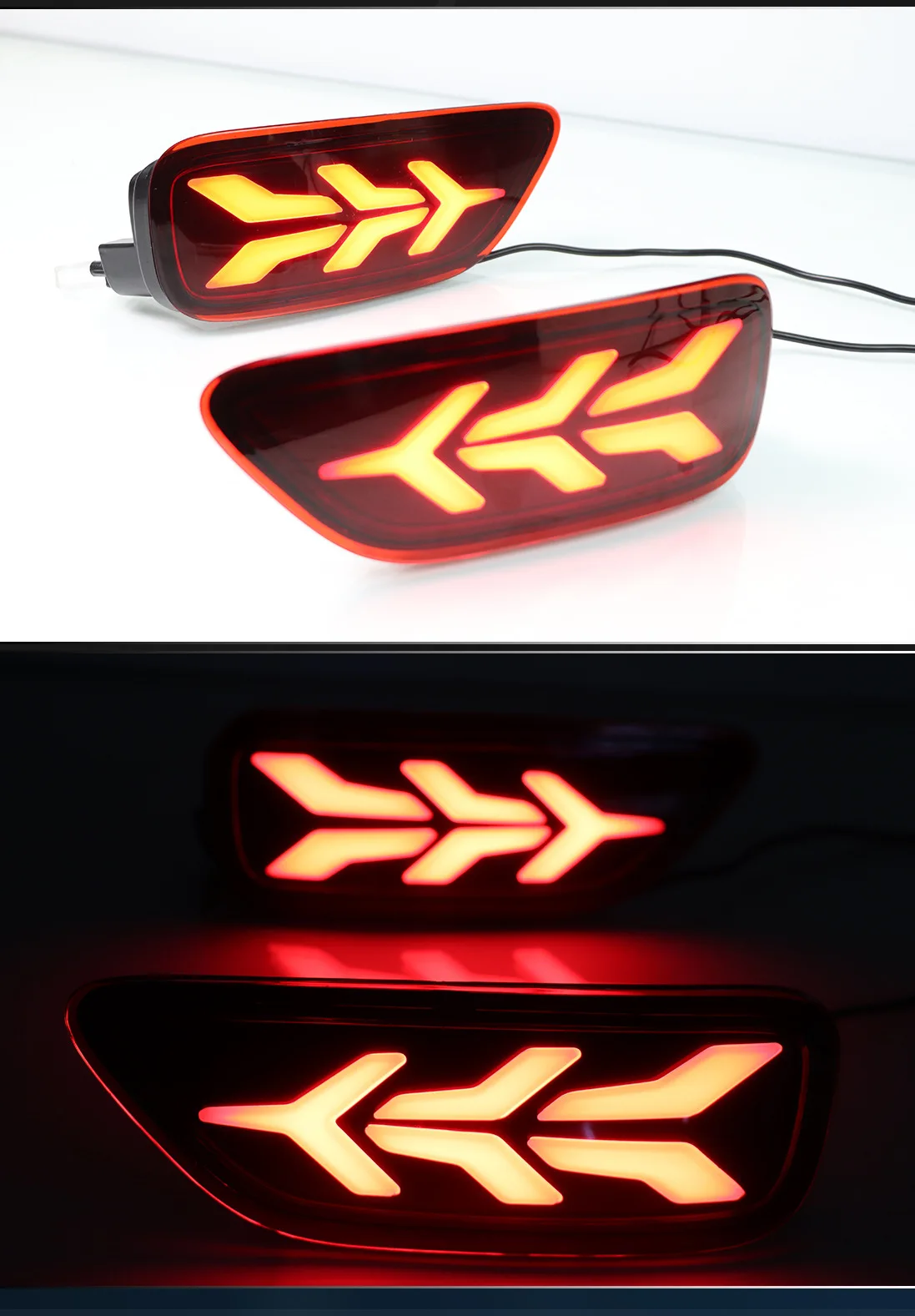 For Nissan Patrol 2012-2019 Car LED Rear Bumper Light Reflector Rear Fog Light Modified Driving Brake Dynamic Turn Signal Lamp detail image 4