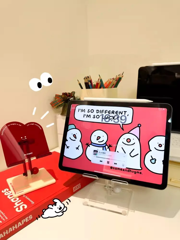휴대폰 거치대 아이패드 태블릿 거치대 아크릴 소재, 창의적인 접이식 리프팅, 게으른 사람들에게 필수품